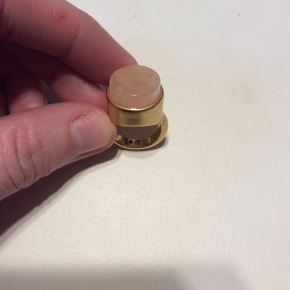 Madewell quartz brass ring